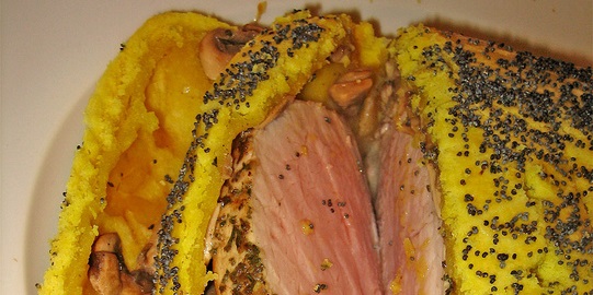Solomillo de cerdo con cubierta de puré de patata
