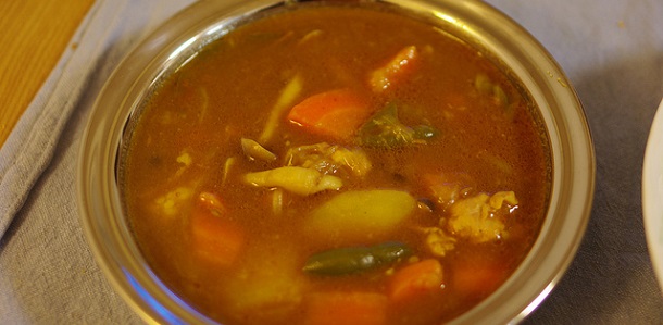 Curry de zanahoria y pollo